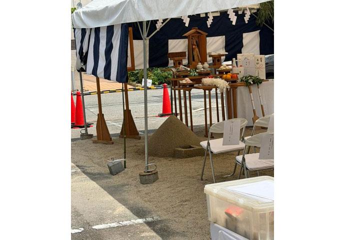 地鎮祭の設営は、トップブランドと自負しております